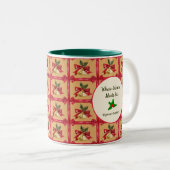 Weihnachtsmann-Tasse Zweifarbige Tasse (VorderseiteRechts)