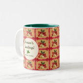 Weihnachtsmann-Tasse Zweifarbige Tasse (Vorderseite Links)