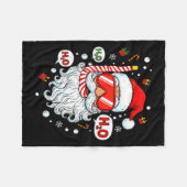 Weihnachtsmann-Taucherausrüstung Lustiger Taucher Fleecedecke (Vorderseite (Horizontal))