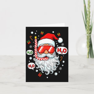 Weihnachtsmann-Taucherausrüstung Lustiger Taucher  Karte