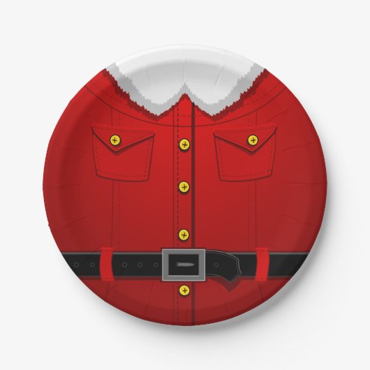 Weihnachtsmann Teller Festliches Party Teller (Vorderseite)