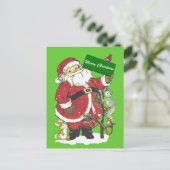 Weihnachtsmann-Tier-frohe Weihnachten (Stehend Vorderseite)