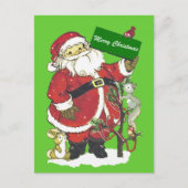 Weihnachtsmann-Tier-frohe Weihnachten (Vorderseite)