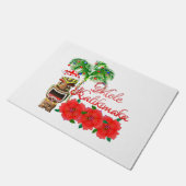 Weihnachtsmann Tiki Mele Kalikimaka Fußmatte (Schrägansicht)