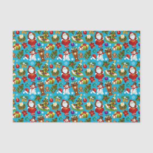 Weihnachtsmann-Tissue-Papier Seidenpapier (Vorderseite)
