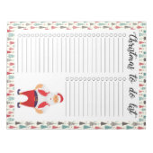 Weihnachtsmann To-Do-Liste Notizblock (Vorderseite)