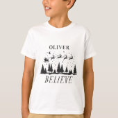 Weihnachtsmann - traditionelles Schwarz T-Shirt (Vorderseite)