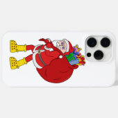 Weihnachtsmann trägt große gelbe Stiefel Case-Mate iPhone Hülle (Rückseite (Horizontal))