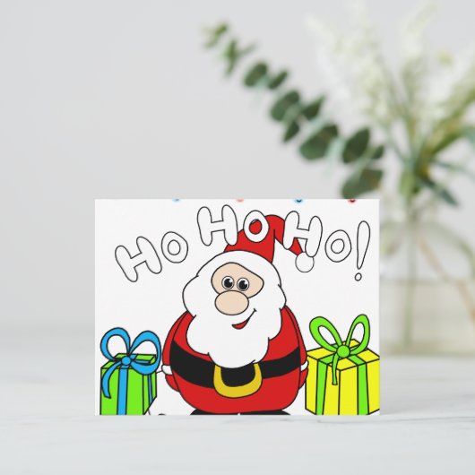 Weihnachtsmann - transparent feiertagspostkarte (Stehend Vorderseite)