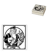 Weihnachtsmann trinken Kaffee Weihnachten Vintage Gummistempel (Stempel)