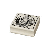 Weihnachtsmann trinken Kaffee Weihnachten Vintage Gummistempel (Stempel)