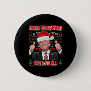 Weihnachtsmann Trump Spaß Funny Trump Xmas 1 Button