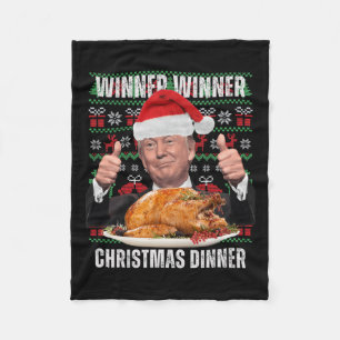 Weihnachtsmann Trump Spaß Funny Trump Xmas 4 Fleecedecke