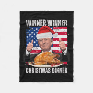 Weihnachtsmann Trump Spaß Funny Trump Xmas Fleecedecke