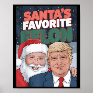 Weihnachtsmann Trump Weihnachten Weihnachtsmann Li Poster