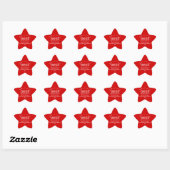 Weihnachtsmann-Typografie-Icons Stern-Aufkleber (Blatt)