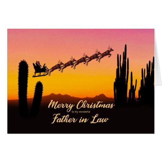 Weihnachtsmann über die Wüste des Schwiegervaters (Vorderseite (Horizontal))