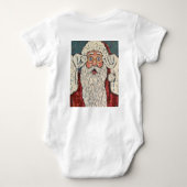 Weihnachtsmann überrascht baby strampler (Rückseite)