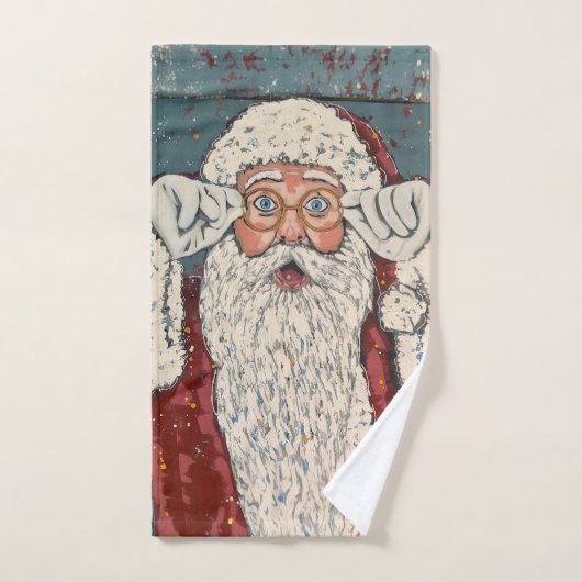 Weihnachtsmann überrascht badhandtuch set (Handtuch)