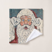 Weihnachtsmann überrascht badhandtuch set (Waschlappen)