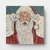 Weihnachtsmann Überrascht Fotoplatte (Vorderseite)