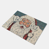 Weihnachtsmann überrascht fußmatte (Schrägansicht)