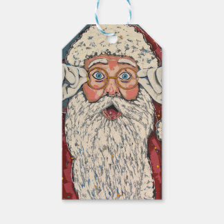 Weihnachtsmann überrascht geschenkanhänger