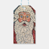 Weihnachtsmann überrascht geschenkanhänger (Rückseite)