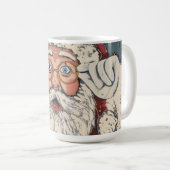 Weihnachtsmann überrascht kaffeetasse (VorderseiteRechts)