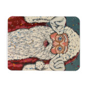 Weihnachtsmann überrascht magnet (Horizontal)
