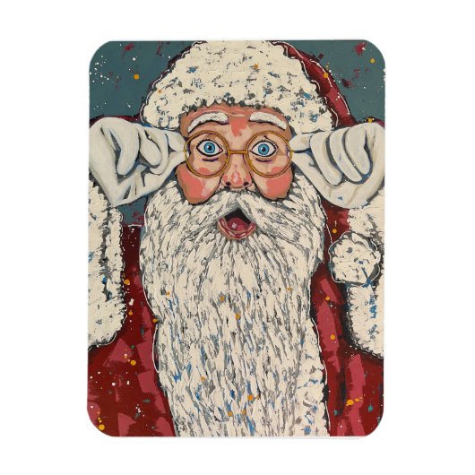 Weihnachtsmann überrascht magnet (Vertikal)