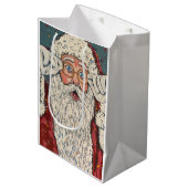 Weihnachtsmann Überrascht Mittlere Geschenktüte (Vorderseite Schrägansicht)