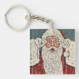 Weihnachtsmann überrascht schlüsselanhänger