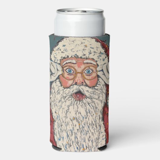 Weihnachtsmann überrascht selters dosenkühler (Seltzer Rückseite)
