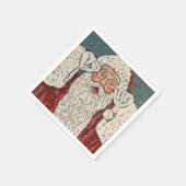 Weihnachtsmann überrascht serviette (Ecke)