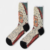Weihnachtsmann überrascht socken (Linkes Detail)