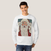 Weihnachtsmann überrascht T-Shirt (Vorne ganz)