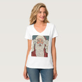 Weihnachtsmann überrascht T-Shirt (Vorderseite Vollansicht)
