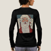 Weihnachtsmann überrascht Tri-Blend shirt (Rückseite)