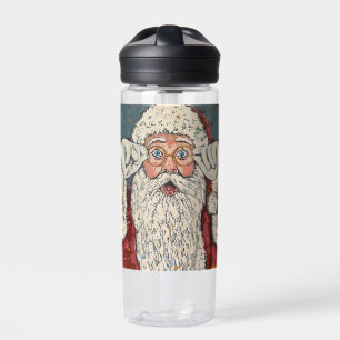 Weihnachtsmann überrascht trinkflasche