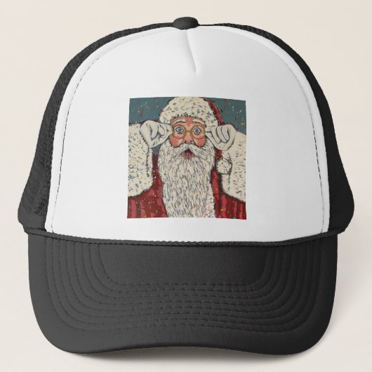 Weihnachtsmann Überrascht Truckerkappe (Vorderseite)
