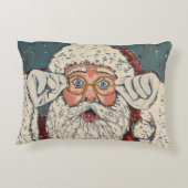 Weihnachtsmann Überraschung Dekokissen (Rückseite)