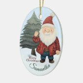 Weihnachtsmann und Bäume Ornament mit Individuelle (Links)