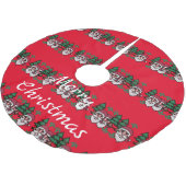 Weihnachtsmann und Bäume Thunder_Cove Polyester Weihnachtsbaumdecke (Schrägansicht)