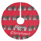Weihnachtsmann und Bäume Thunder_Cove Polyester Weihnachtsbaumdecke (Vorderseite)