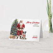 Weihnachtsmann und Border Collie Dog Weihnachten (Vorderseite)