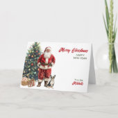 Weihnachtsmann und Boston Terrier Dog Weihnachten (Vorderseite)