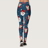 Weihnachtsmann und Corgi Muster Leggings (Rückseite)
