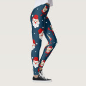 Weihnachtsmann und Corgi Muster Leggings (Rechts)