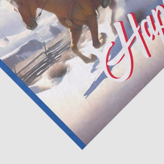 Weihnachtsmann und Cowboys Weihnachten Seidenpapier (Detail)